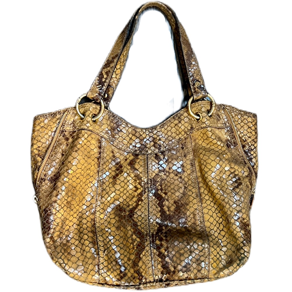 Michael Michael Kors python embossed leather Hobo… - image 7